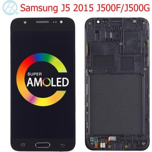 Original J500F LCD For Samsung Galaxy J2 2015 Display With Frame 5.0" SM-J500F J500G J500H J500FN LCD Touch Screen Glass Parts