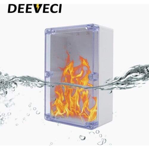 Transparent Waterproof Outdoor Enclosure Plastic Box Electronic Project Case Instrument Electrical Box Junction Box Housing