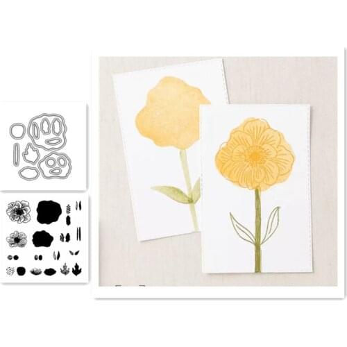 2021 Metal Cutting Dies And Stamps Stencils for Card Making Scrapbooking DIY Album Paper Cards 2021New Flower Dies Cut