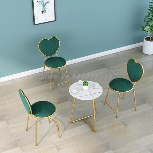 Nordic ins chair net red chair dining chair modern minimalist casual tea shop table and chair combination makeup nail stool