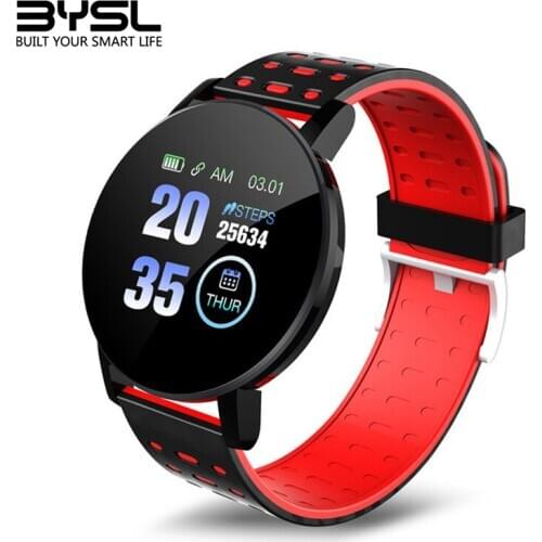 BYSL 119 Plus Smart Watch Heart Rate Smart Bracelet Wristband Sports Watches Band Waterproof Smartwatch Android With Alarm Clock