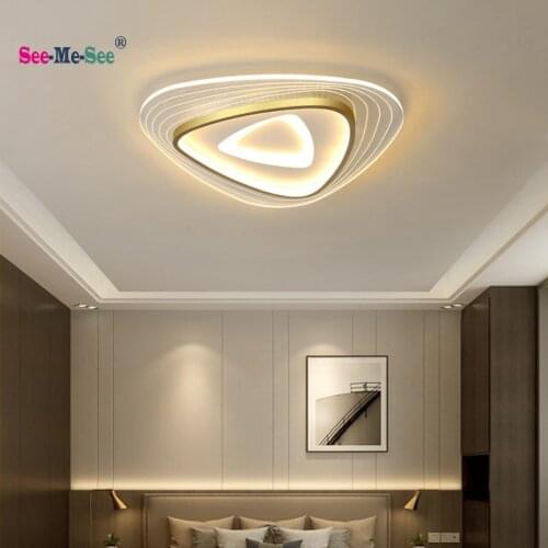 Modern simplicity Creative arc Triangle thin modern LED ceiling chandelier home lighting led lamp