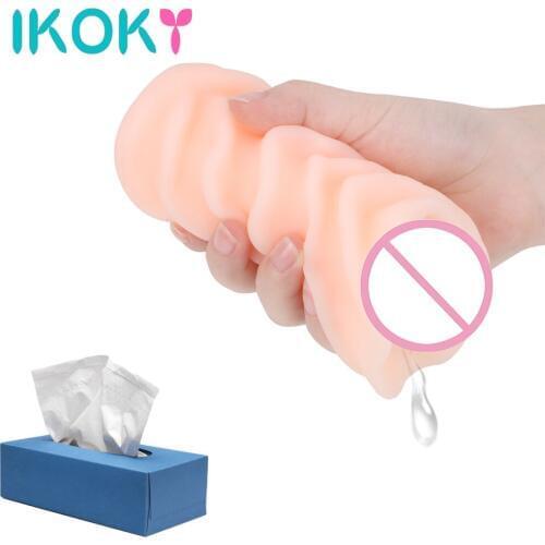 12cm Super Soft Real Pussy Vagina Male Masturbation Sex Toys for Men Glans Sucking Male Penis Massager Erotic Sextoys Adult Shop