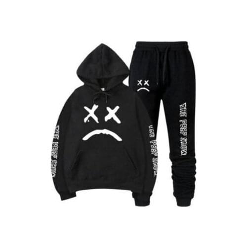 RIP Lil Peep Hoodie Sweatshirt Sets Men/Women Winter Warm Fleece Hoodies Sweatshirts+Sweatpants Suits Hip Hop Pullover Hooded