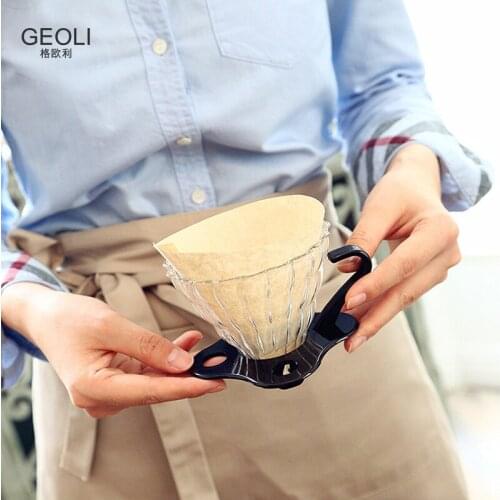 V60 Filter Coffee Paper 1-2 Cup / 2-4 Cup Eco-friendly Unbleached Original Wooden Coffee Filter Bag Coffee Maker Accessories