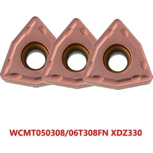 WCMT050308FN WCMT06T308FN XDZ330 WCMT 050308 06T308 Carbide Inserts WCMT06T3 Lathe Cutter Tools 10pcs 100% Original