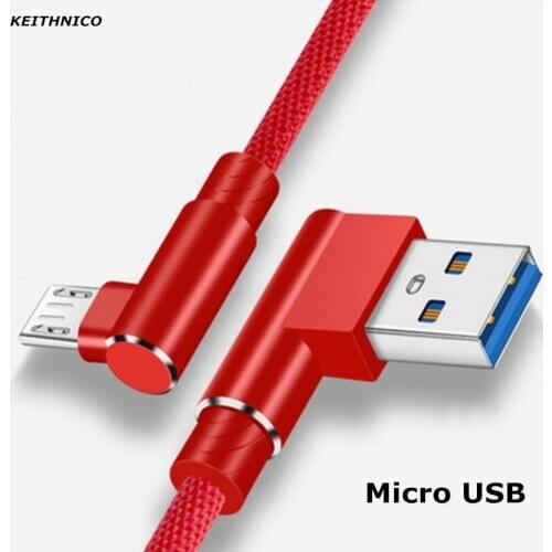 1PC Fast Charging Micro Usb Cable 90 Degree Micro Usb Charger Microusb Cord Data For Xiaomi Redmi Huawei Tablet Cable Micro Usb