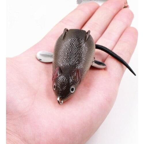 1PCS Floating Water Lures Simulation Mouse Artificial Soft Bait 7cm 18.3g Frog Blackfish All-Eat Bass Fishing Bait For Fishing