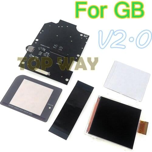 3sets For GB DMG IPS LCD Backlight High light Brightness 36 retro color combinations Replacement Highlight IPS Full Screen Kits