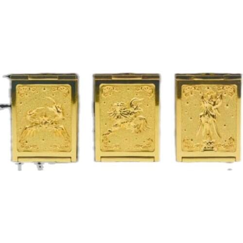 3pcs/set jmodel Sog Cancer Virgo Leo soul of gold metal Pandora cloth Box toy collection model