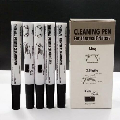 5 Pcs Maintenance Pen Decontamination Pen Printer Printhead Cleaning Pen Label Card Printer Thermal Printer Cleaning Pen
