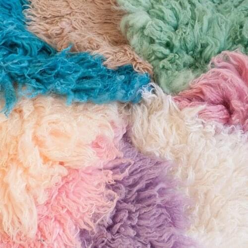 Baby Photography Blanket 30cm Australia Pure Wool Mats Background Flokati Props for Newborns Photo Shoot Fotografia Accessories