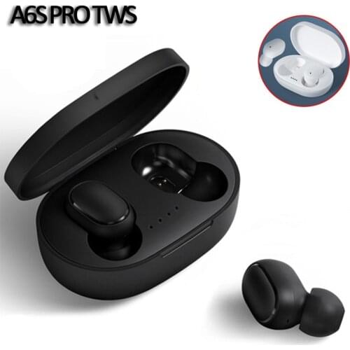 A6S PRO TWS Wireless Bluetooth Headsets Earphones Stereo Headphones Sport Noise Cancelling Mini Earbuds For All Smart Phone