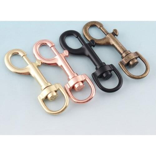 Large Swivel Clasp for Dog Leash Rose Gold Snap Hook Metal Lobster Clasp Lanyard Hook Clips Bag Hardware Purse Notion