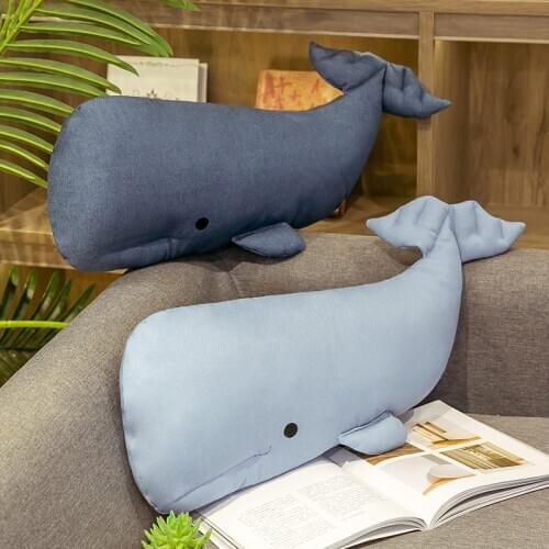 INS Nordic The White Blue Whale Baby Handmade Newborn Baby Bedroom Decor Bumper Pillow Crib Photography Props Pacifying Toys
