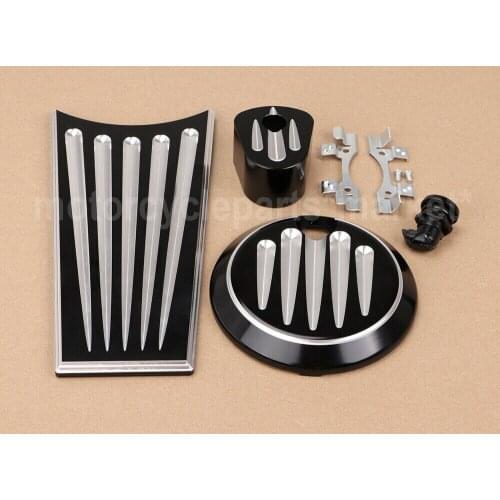 Motorcycle CNC Cut Fuel Tank Door Oil Dash Track Insert Ignition Cap Push Button For Harley Touring FLT/FLHT/FLTR 93-06