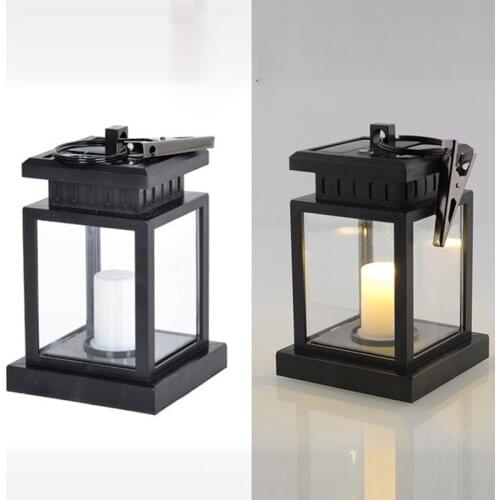 1/2/4 Waterproof LED Solar Garden Light Flickering Flameless Candle Outdoor Lighting Hanging Smokeless Solar Lantern for Camping