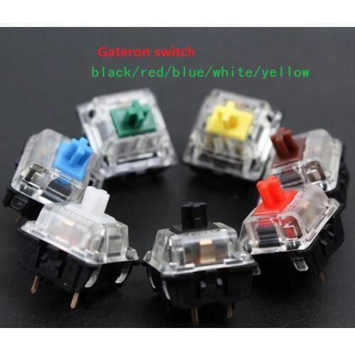 Mechanical keyboard 12pcs/dozen cherry clone gateron mx switch transparent case mx brown blue red white green switch lighting