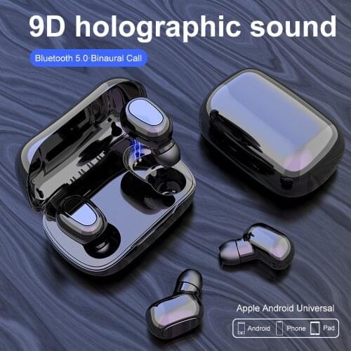 Mini L21 Bluetooth Earphone Wireless Earbuds 5.0 TWS Headsets Dual Earbuds Bass Sound For Huawei Xiaomi Iphone Samsung