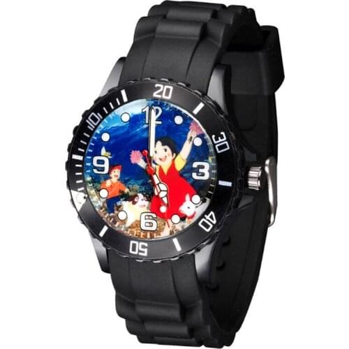 Fashion Cartoon pretty girl style Womens Childrens Watches Kids Student boys girls Quartz Silicone strap Wrist Watch JE20