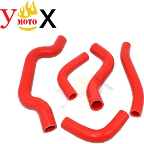 Monster821 Monster1200 Red 5PCS/Set Motorcycle Silicone Radiator Hose Water Pipes Coolant Tube For Ducati Monster 821 1200