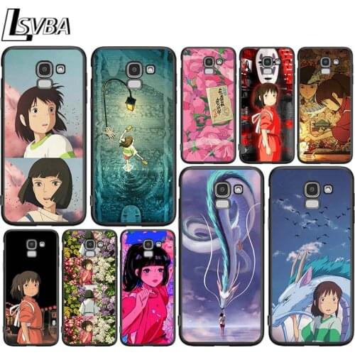 Spirited Away Anime for Samsung Galaxy J2 J3 J4 Core J5 J6 J7 J8 Prime duo Plus 2018 2017 2016 Soft Black Phone Cover