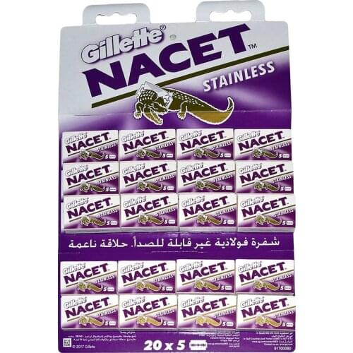Nacet 100pcs superior platinum double edge safety shaving razor blades stainless steel for men top quality steel