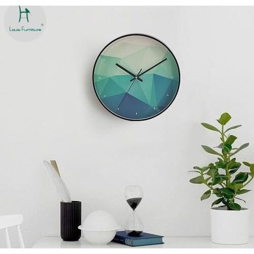 Louis Fashion Wall Clocks Creative Living Room Modern Minimalism Nordic Wind Home Bedroom Silent