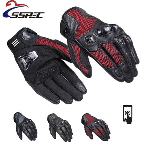 Camouflage Breathable Mesh Motorcycle Gloves Cycling Perforated Carbon Fiber Motocross Gloves Touchscreen MTB Gloves Summer