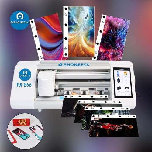 PHONEFIX FX-866 Screen Film Cutting Machine Hydrogel Film for Mobile Phone Watch Front Glass Back Cover Protective Film Cutter