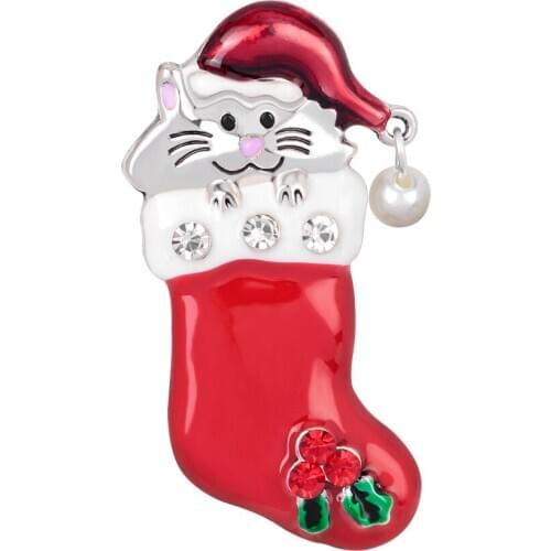 Christmas accessories series drip cute little animal Christmas socks brooch Dan than accessories wholesale