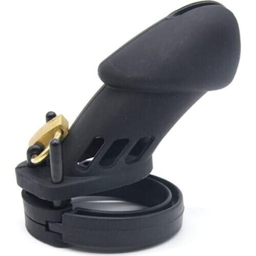 Sex Toys Medical Silicone Male Chastity Device Penis Ring Cock Cages Male Chastity Cage Lock Ring Masturbator for Man Locking