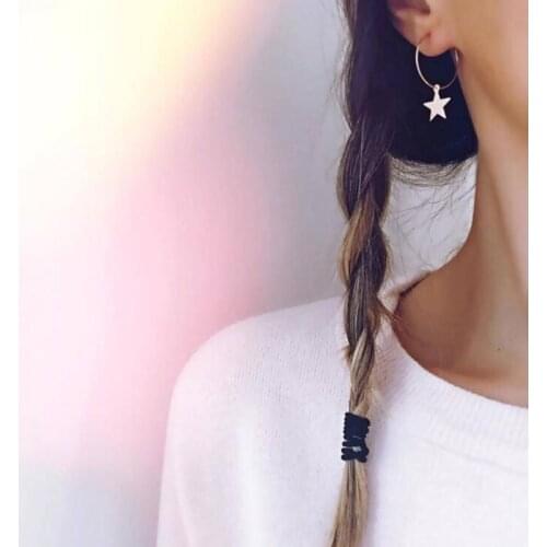 Earrings For Women Gold Fashion Jewelry Pendant Girls Trend Gift Hanging Dangler Eardrop Clasp Female Simple Star