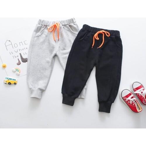New Children Clothing Pants 2021 Hot Sale Baby Children Kids Boys Girls Cute Sport Solid Cartoon Pants Trousers Pants 0-5 Years