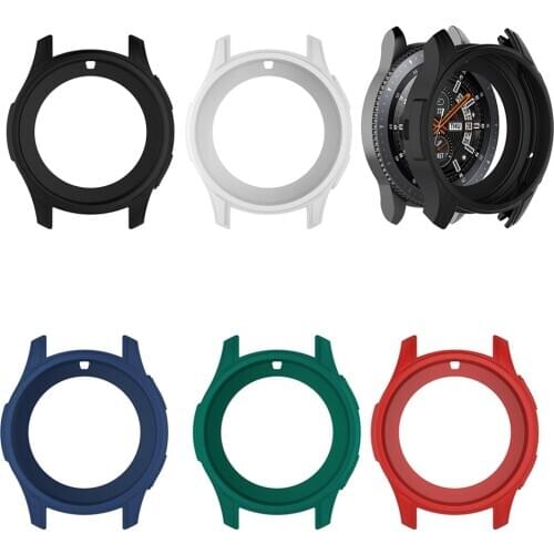 Silicone Skin Case Cover for Samsung Galaxy Watch 46mm SM-R800 & Gear S3 Frontie Smartwatch Protective Case Cover Shell