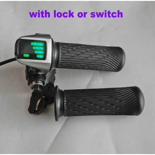 Speedometer/Lcd Display 36v48v60v+Grips Throttle+Lock/Key Electric Scooter Parts Bicycle Accessory MTB Tricycle Accelerator