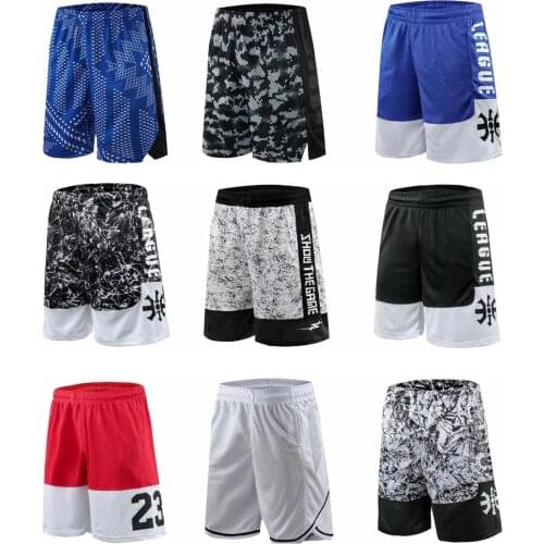 Men Basketball Shorts With Side Pocket , Youth Training Running breathable Sport Shorts , Male quick-drying fitness shorts L-4XL