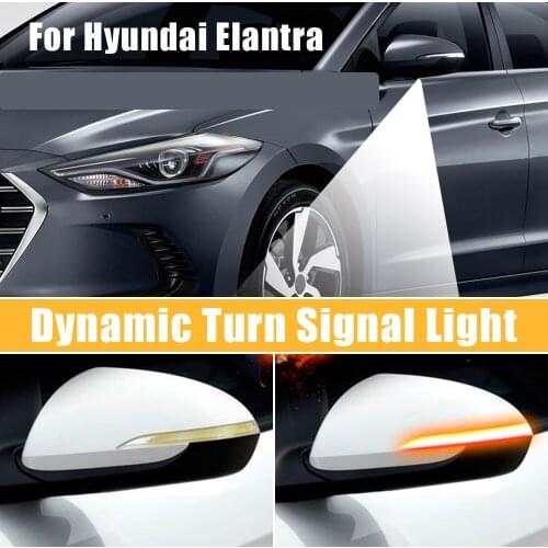 2pcs Dynamic Turn Signal Light LED Side Rearview Mirror Sequential Indicator Blinker Lamp For Hyundai Sonata MK7 LF 2015-2018