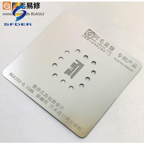 Amaoe BGA153 BGA162 BGA169 BGA186 BGA221 BGA254 BGA Reballing Stencil For HUAWEI VIVIO XIAOMI HDD NAND Hardisk Plant Net