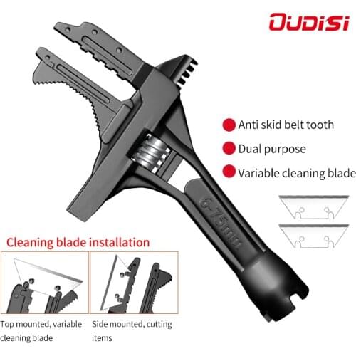 6-78mm Multifunctional Universal Spanner Water Pipe Sink Repair Tool Bathroom Wrench Large Open Mini Adjustable Aluminum Alloy