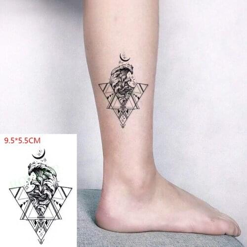 Waterproof Temporary Tattoo Sticker Sea Wave Moon Triangle The Body Art Flash Tatoo Fake Tatto for Woman Men