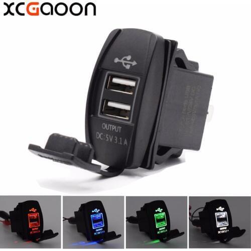 XCGaoon Universal Dual USB Car Charger Power Adapter 5V 3.1A 2 USB Socket For iPhone IPad Samsung fit Honda Toyota Nissan etc