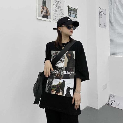 Cotton Short Sleeve Women T-Shirt Salt Series Large Fat Mm Slim Loose Korean Student Mid Summer 2021 Top Groot Befree Harajuku