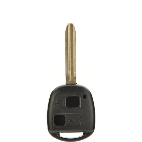 1PC Remote Key Shell Case 2 Buttons Key Cover with Button Pad Uncut Replacement for Toyota Avensis Yaris Auris Car Accessories