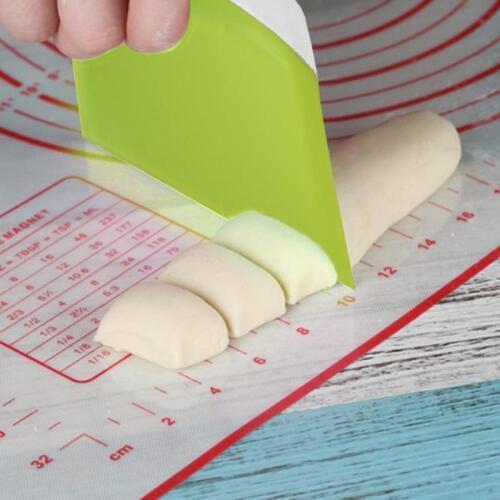 1Pc Plastic Cream Smooth Cake Spatula Dough Cutter Scraper Baking Pastry Tool Kitchen Butter Knife Dough Cutter High Quality