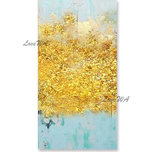 100% Hand Painted Simple Design Texture Golden Oil Painting Abstract Wall Decor Art On Canvas Unframed Home Wall Showpieces