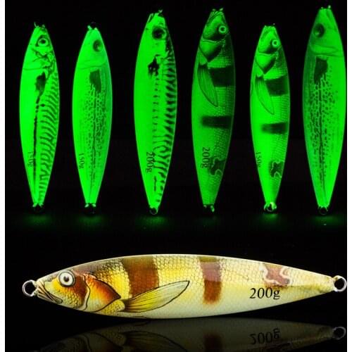 150g 3D Printing Casting Metal Jigging Lure Metal Spoon Lure Bait Top Slow Jigging Jigs Japan Artificial Fishing Jig Baits