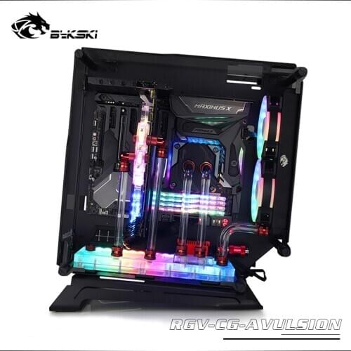 BYKSKI Acrylic Waterway Board Solution Fit for COUGAR AVULSION Case,12v 4pin RGB,5V Rbw Light Header,water Tank RGV-CG-AVULSION
