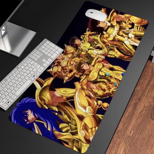 Anime Saint Seiya Gaming Laptop Computer Mouse Pad XXL Large Mouse Pad Gaming Accessories Gamer PC Desk Mat Gaming Desk 90X40CM