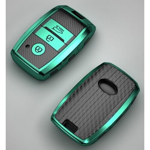 TPU+Carbon fiber grain Key Cover Key Case For Kia KX3 KX5 K3S RIO Ceed Cerato Optima K5 Sportage Sorento Car Styling
